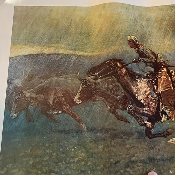 Vintage “Stampeded By Lightning” Frederic Remington Print - Picture 10 of 15